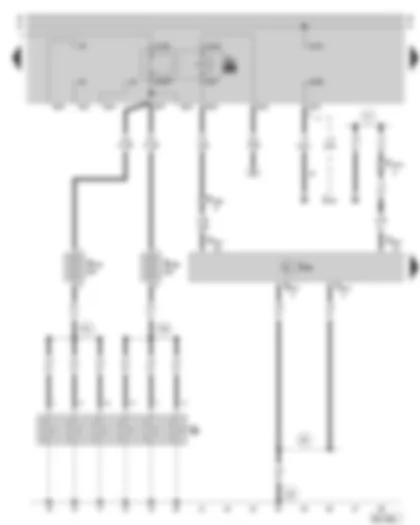Wiring Diagram  SKODA SUPERB 2006 - Diesel direct injection system control unit - glow plug relay - glow plugs