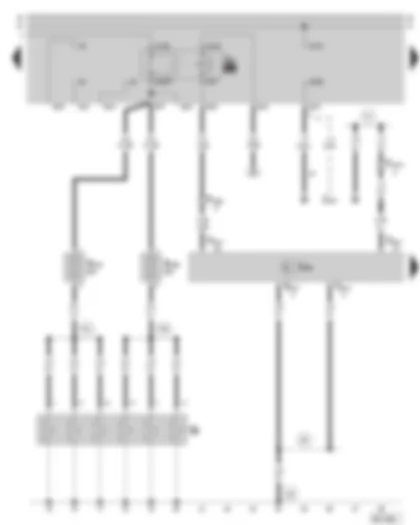 Wiring Diagram  SKODA SUPERB 2005 - Diesel direct injection system control unit - glow plug relay - glow plugs