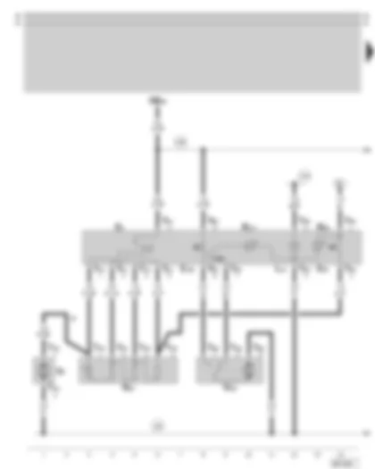 Wiring Diagram  SKODA SUPERB 2007 - Fresh air blower switch - air conditioner switch - fresh air and air recirculation flap switch - fresh air blower - fresh air and air recirculation flap control motor