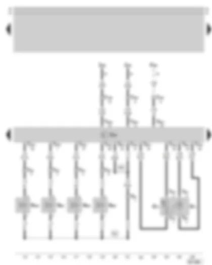 Wiring Diagram  SKODA SUPERB 2008 - Diesel direct injection system control unit - intake manifold pressure sender and intake manifold temperature sender - unit injector valves