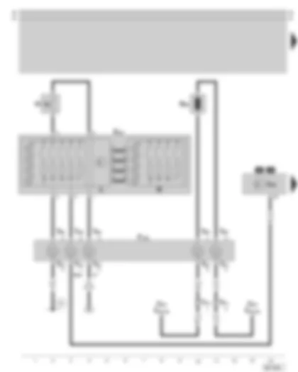 Wiring Diagram  SKODA SUPERB 2007 - Multi-function steering wheel control unit - operating unit in the steering wheel - airbag igniter - driver side - coil in the steering wheel