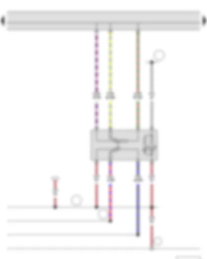 Wiring Diagram  SKODA YETI 2010 - Switch and instrument illumination regulator - Headlight range control regulator