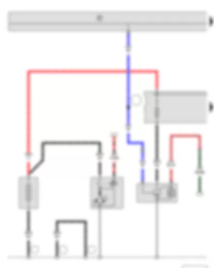 Wiring Diagram  SKODA YETI 2010 - Battery - Starter - Alternator - Fuse holder A - Fuse holder B