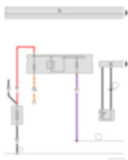 Wiring Diagram  SKODA YETI 2013 - Battery - Radiator outlet coolant temperature sender - Engine control unit - Fuse holder A - Fuse holder B