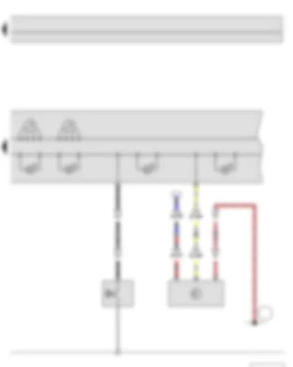 Wiring Diagram  SKODA YETI 2010 - Oil pressure switch - Rev. counter - Speedometer - Oil level and oil temperature sender - Dash panel insert