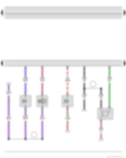 Wiring Diagram  SKODA YETI 2011 - Brake servo pressure sensor - Engine control unit - Activated charcoal filter solenoid valve 1 - Fuel pressure regulating valve - Solenoid for coolant circuit