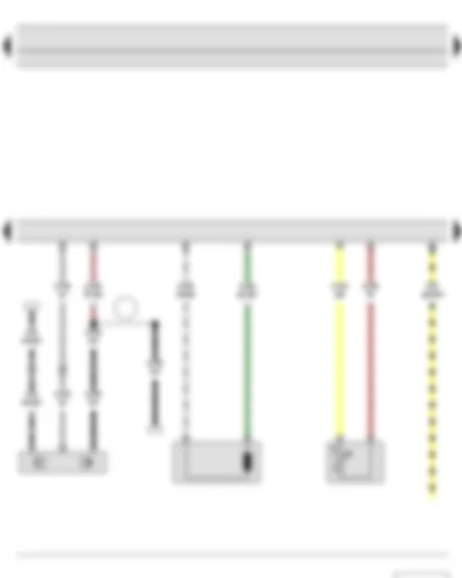 Wiring Diagram  SKODA YETI 2011 - Engine speed sender - Hall sender - Radiator outlet coolant temperature sender - Engine control unit