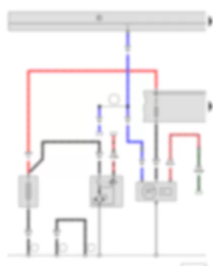 Wiring Diagram  SKODA YETI 2011 - Battery - Starter - Alternator with voltage regulator - Fuse holder A - Fuse holder B