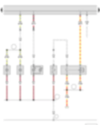 Wiring Diagram  SKODA YETI 2011 - Heated rear window relay - Additional brake light bulb - Number plate light - Heated rear window