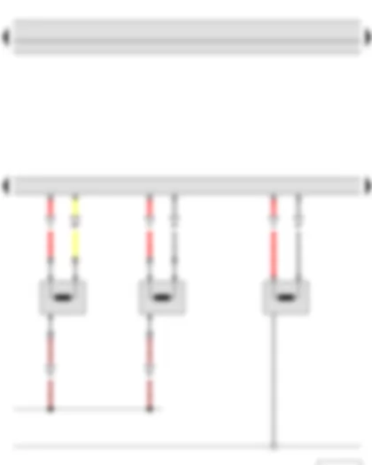 Wiring Diagram  SKODA YETI 2011 - Airbag control unit - Rear side airbag igniter on driver side - Rear side airbag igniter on front passenger side - Driver side knee airbag igniter