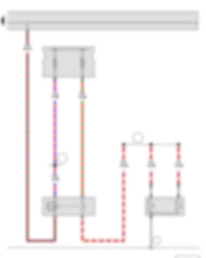 Wiring Diagram  SKODA YETI 2013 - Heated windscreen relay - Fuse holder B - Heated windscreen