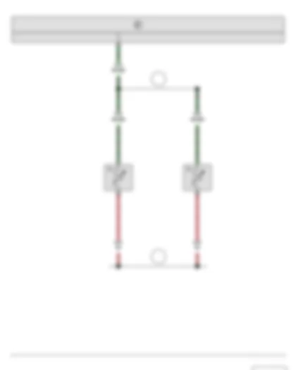 Wiring Diagram  SKODA YETI 2012 - Left washer jet heater element - Right washer jet heater element