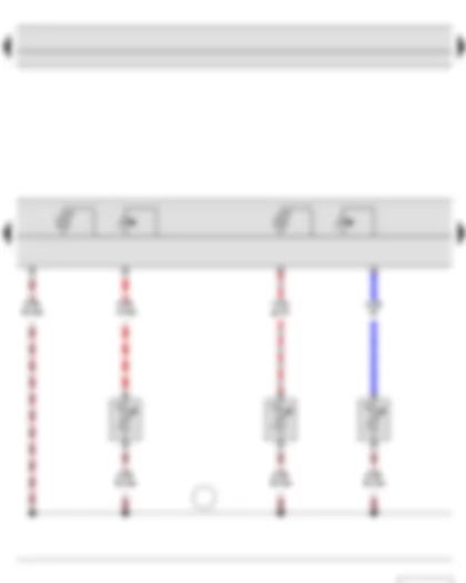 Wiring Diagram  SKODA YETI 2013 - Left footwell vent temperature sender - Right footwell vent temperature sender - Evaporator output temperature sender - Climatronic control unit