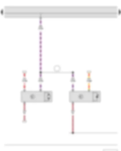 Wiring Diagram  SKODA YETI 2013 - Rain and light sensor - Wiper motor control unit - Driver side windscreen wiper motor
