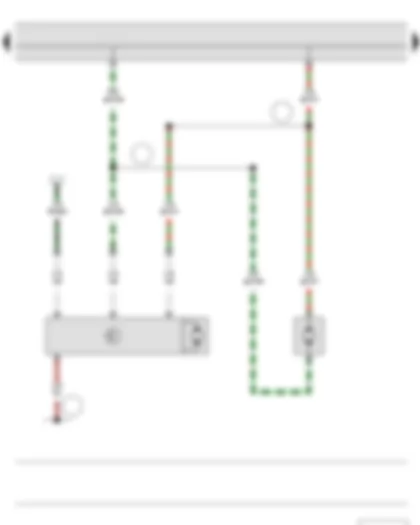 Wiring Diagram  SKODA YETI 2013 - Rear window wiper motor - Windscreen and rear window washer pump