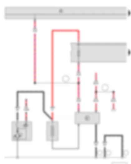 Wiring Diagram  SKODA YETI 2013 - Battery - Starter - Battery monitor control unit - Fuse holder B