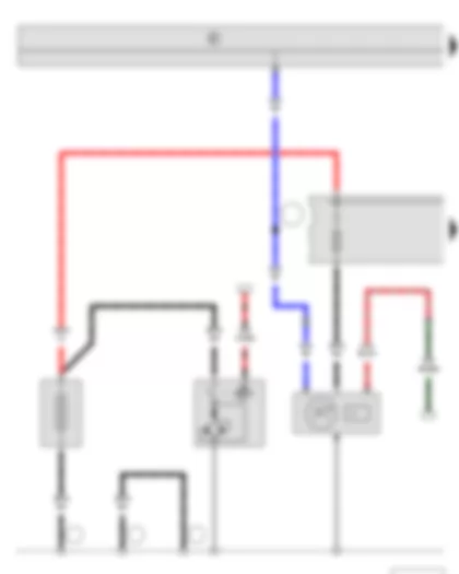 Wiring Diagram  SKODA YETI 2013 - Battery - Starter - Alternator with voltage regulator - Fuse holder A - Fuse holder B
