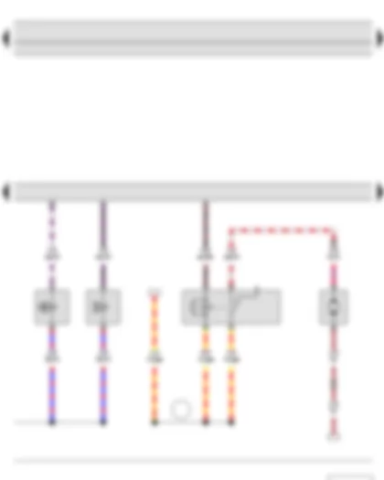 Wiring Diagram  SKODA YETI 2013 - Continued coolant circulation relay - Engine control unit - Charge pressure control solenoid valve - Turbocharger air recirculation valve - Continued coolant circulation pump