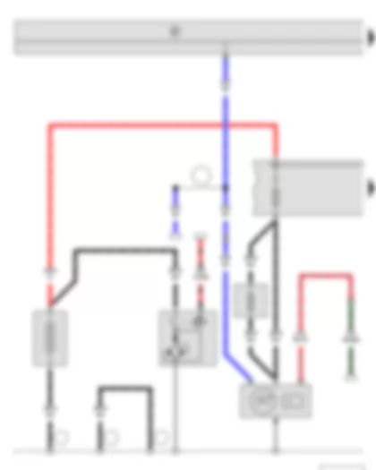 Wiring Diagram  SKODA YETI 2013 - Battery - Starter - Alternator with voltage regulator - Fuse holder A - Fuse holder B