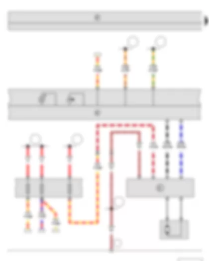 Wiring Diagram  SKODA YETI 2013 - Fresh air blower control unit - Climatronic control unit - Fuse holder C - Fresh air blower