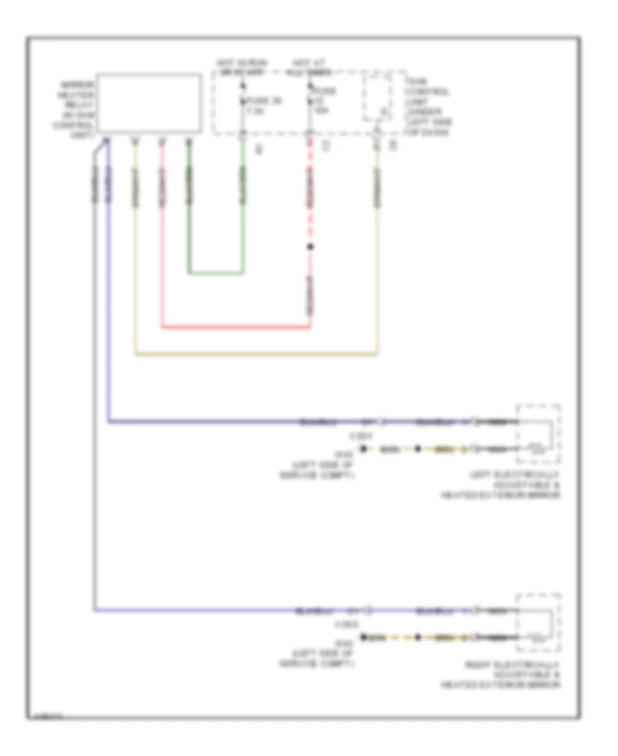 Heated Mirrors Wiring Diagram for Smart Fortwo Pure 2014