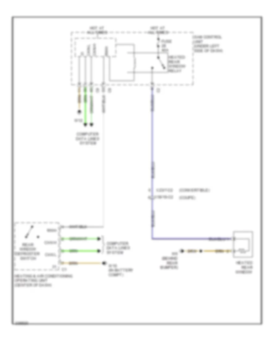 Rear Defogger Wiring Diagram for Smart Fortwo BRABUS 2010