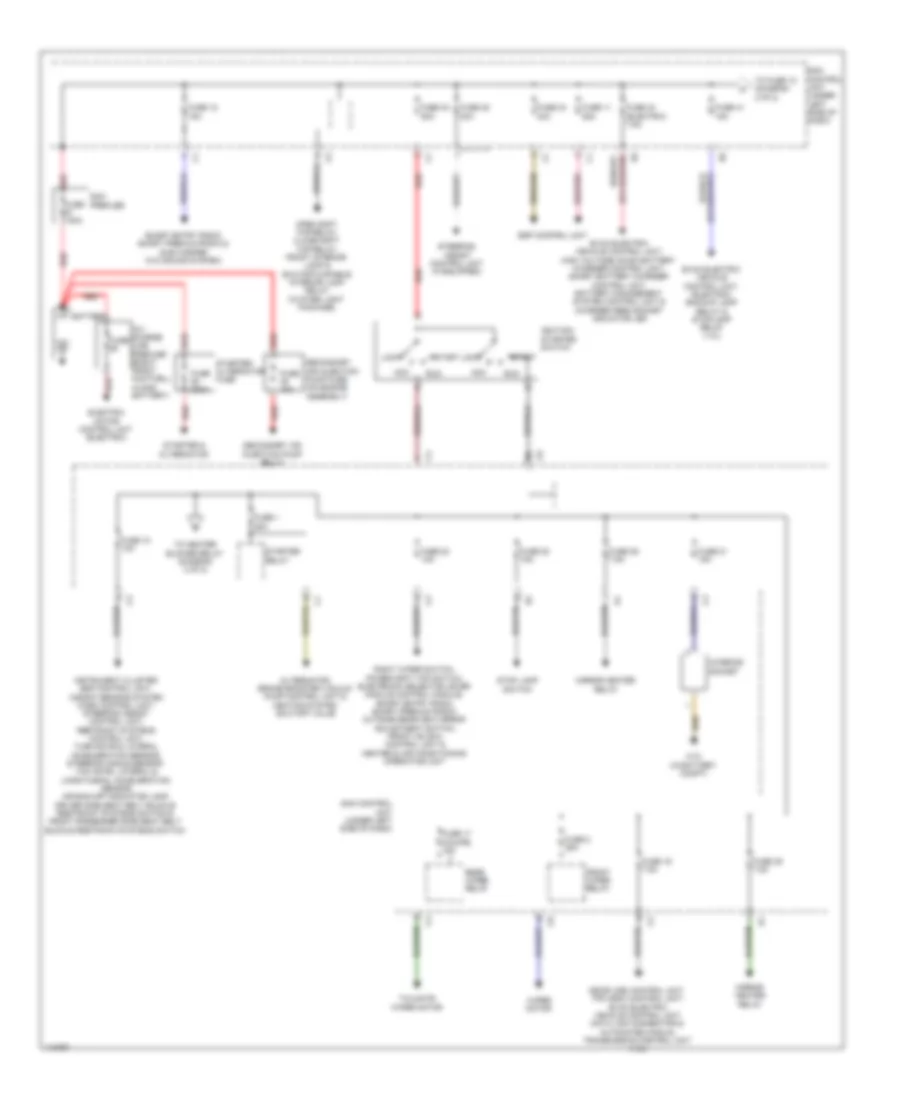Power Distribution Wiring Diagram 1 of 2 for Smart Fortwo Electric Drive 2013