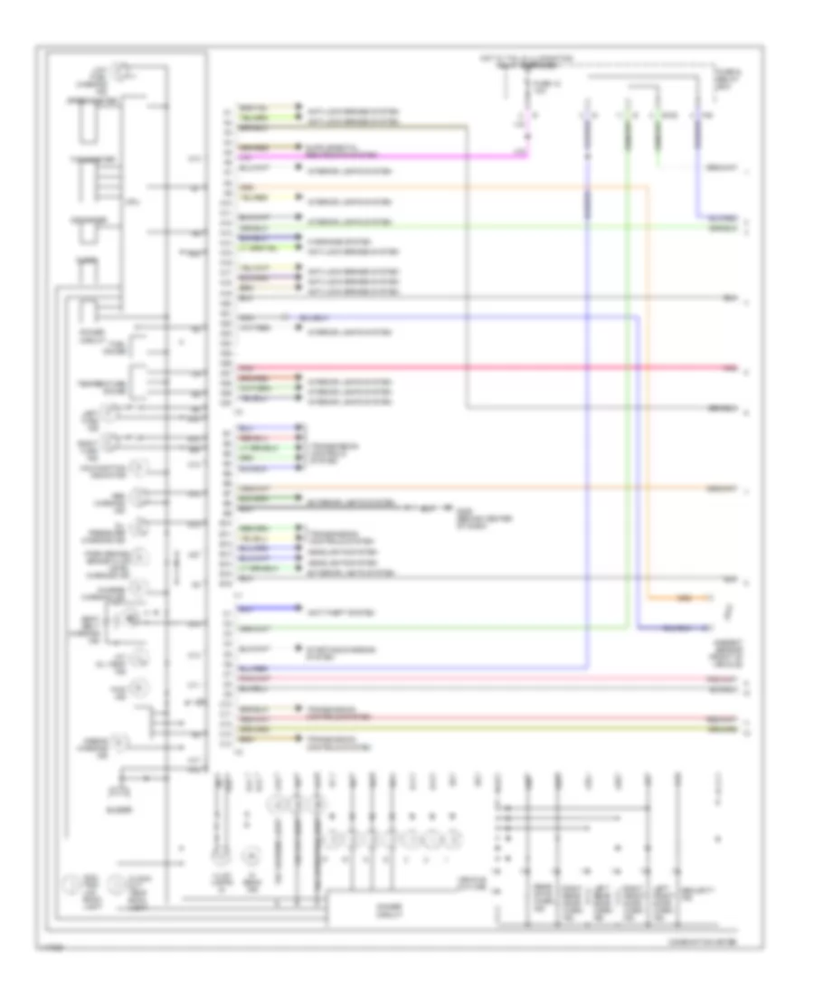 Электросхема панели приборов (1 из 2) для Subaru Outback 2001
