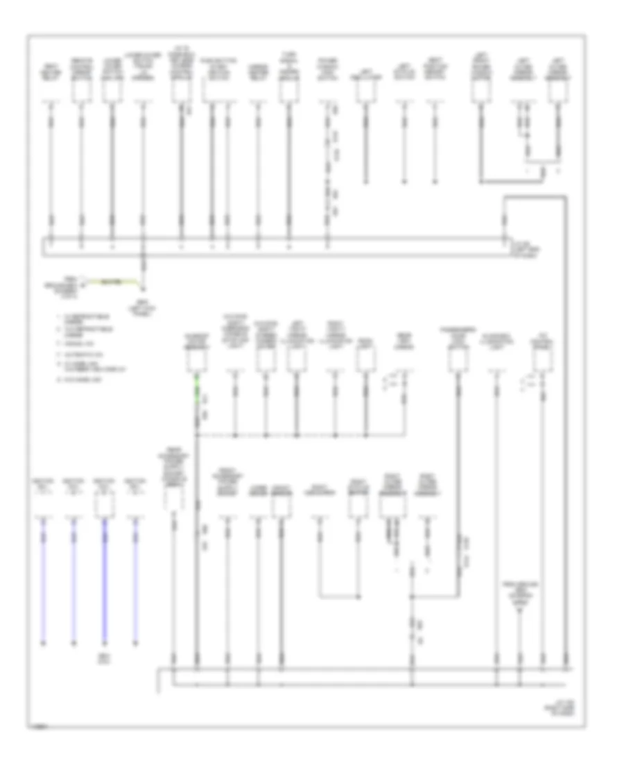 Электросхема подключение массы заземления (2 из 4) для Subaru Legacy 2013