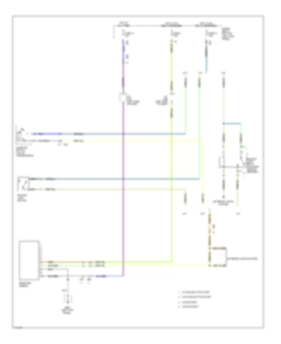 Automatic Day/Night Mirror Wiring Diagram, withHome Link & without Дисплей камеры заднего вида для Subaru Legacy 2013