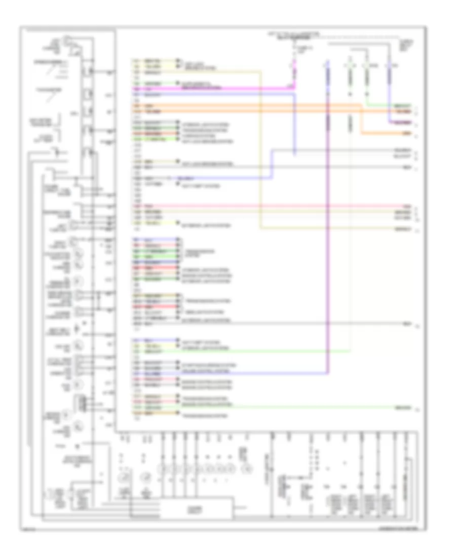 Электросхема панели приборов, без Спортивное Изменение (1 из 2) для Subaru Baja Turbo 2004