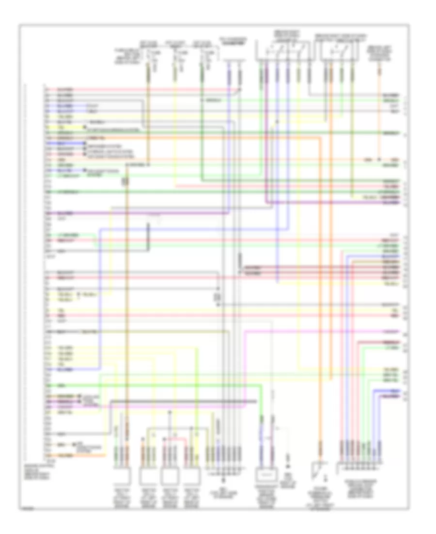 2.5L турбо, Электросхема системы управления двигателем (1 из 4) для Subaru Impreza RS 2004