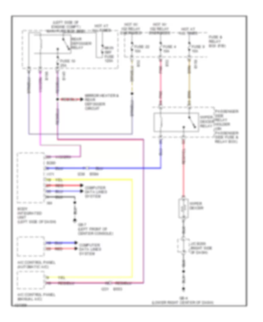 схема антиобледенителя дворника для Subaru Forester 2.5i 2014