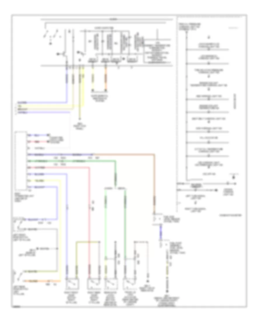 Электросхема панели приборов (2 из 2) для Subaru Outback R 2011