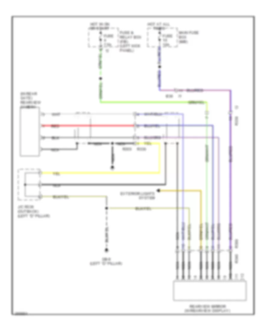 Электросхема камеры заднего вида, без навигация для Subaru Outback R 2011