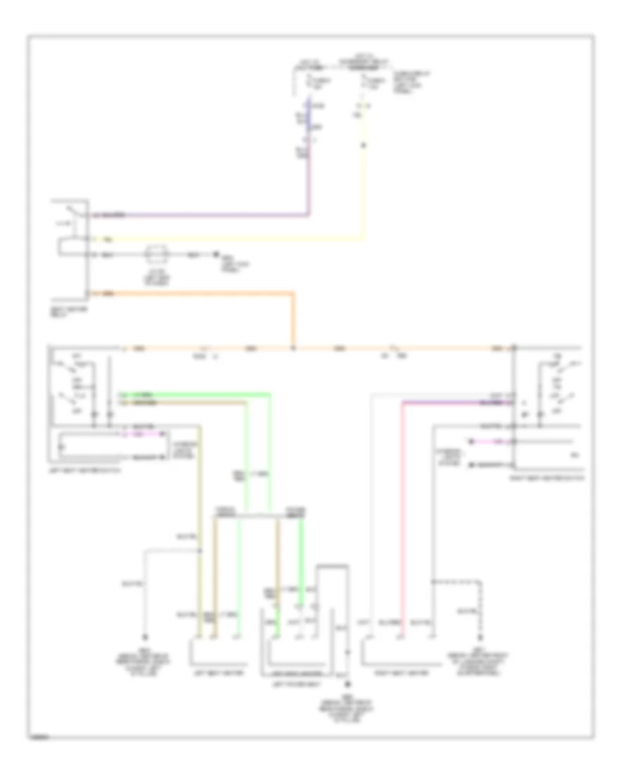 Электросхема подогрева сидений для Subaru Outback R 2011