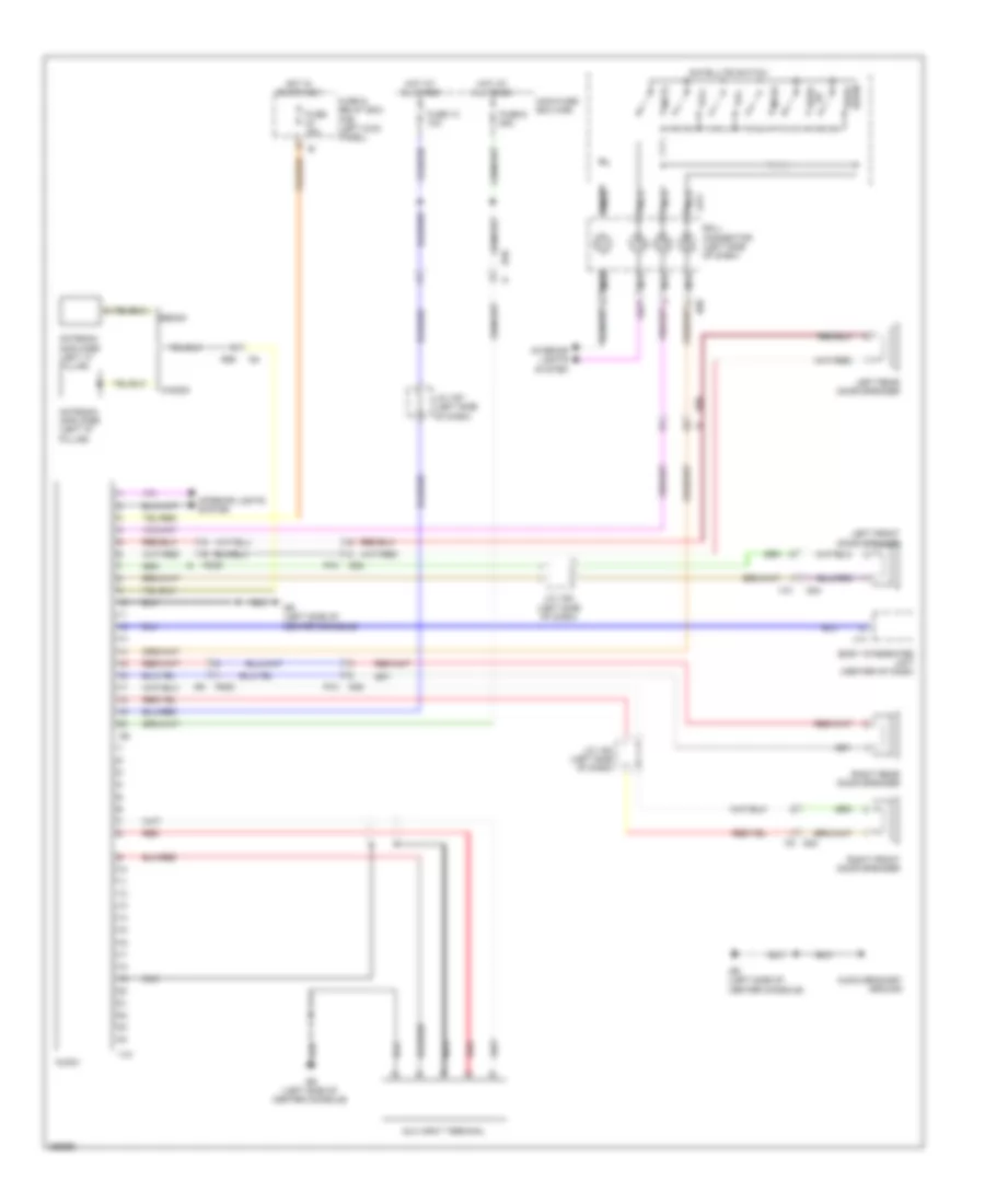 Эдектросхема магнитолы. Базовая комплектация. для Subaru Outback R 2011