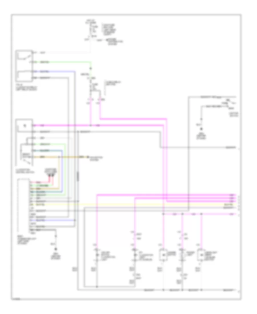 Электросхема подсветки приборов (1 из 2) для Subaru Impreza WRX Limited 2014