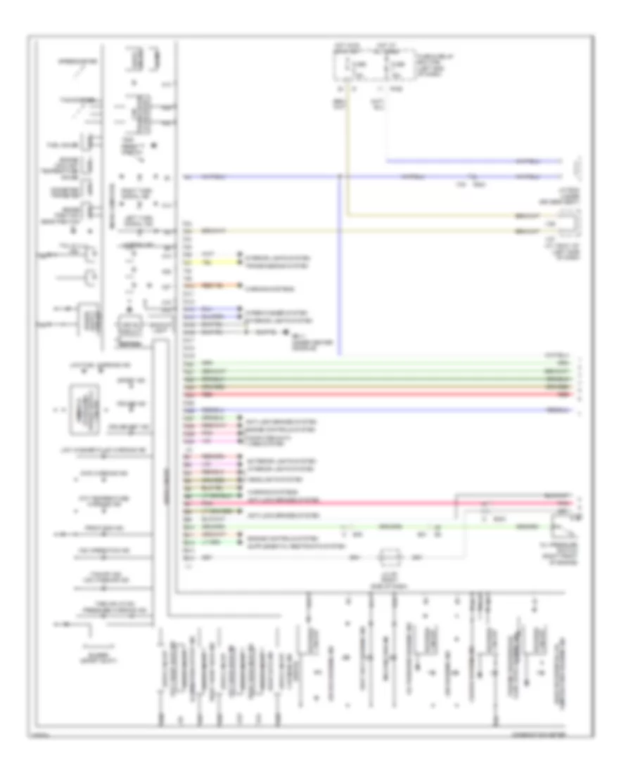 Электросхема панели приборов (1 из 2) для Subaru Tribeca Limited 2011