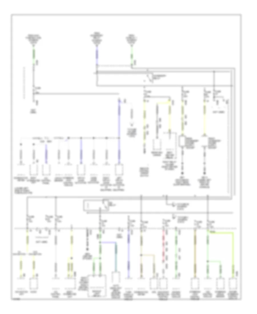 Power Distribution Wiring Diagram, withHEV & Push Button Start (4 из 6) для Subaru XV Crosstrek Hybrid 2014