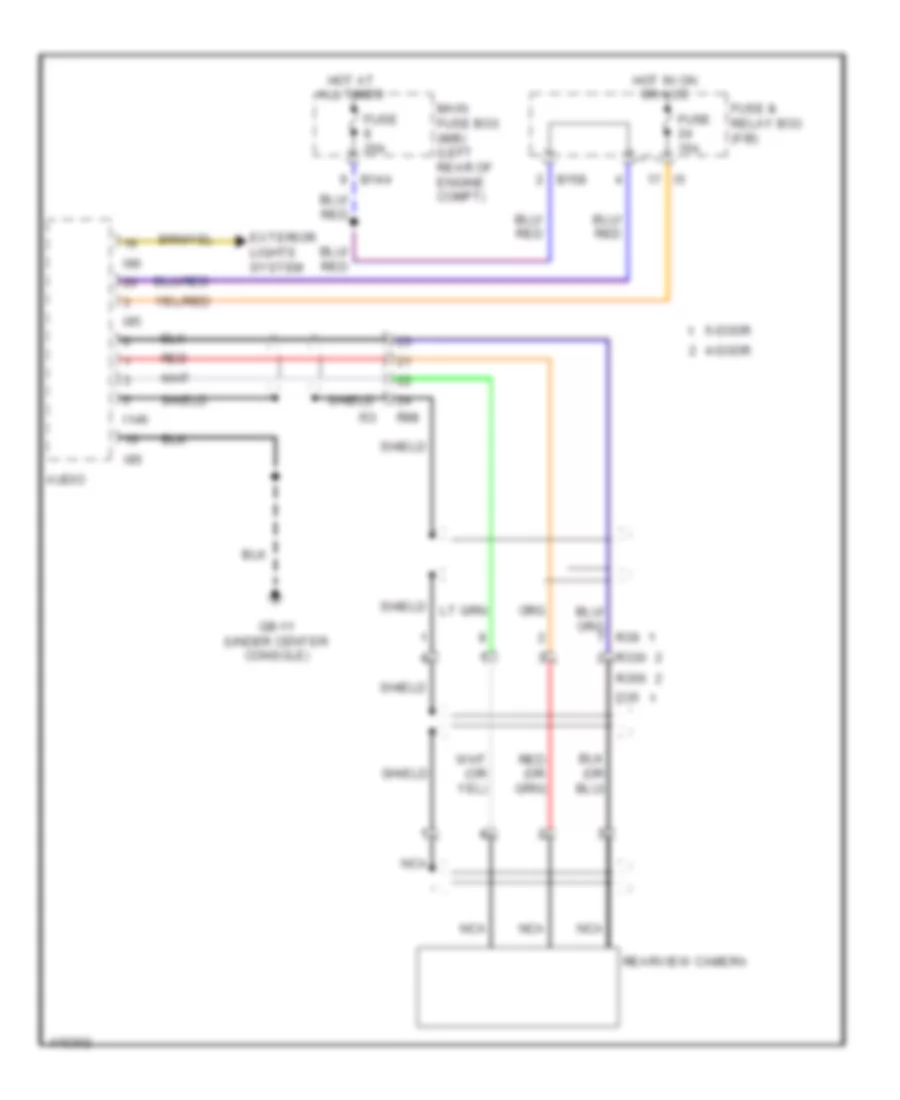 Rear View Camera Wiring Diagram, without HEV & Navigation для Subaru XV Crosstrek Premium 2014