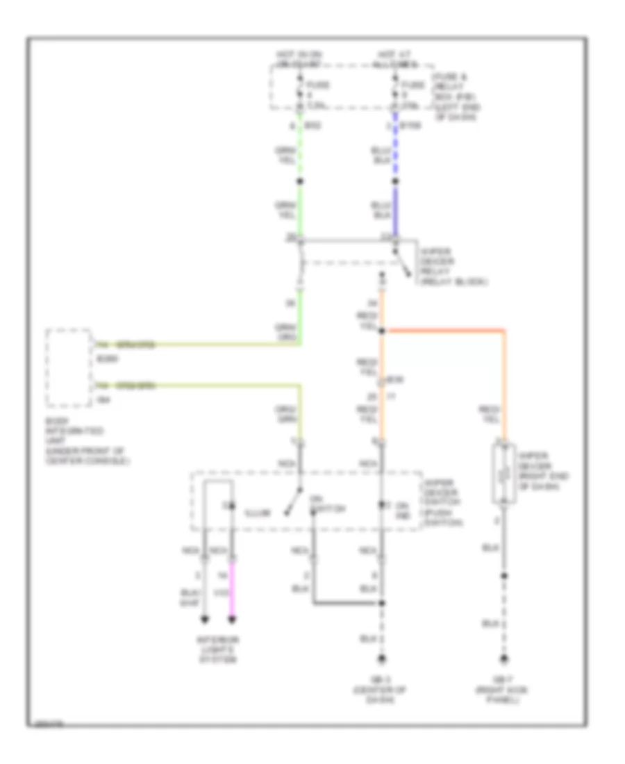 Wiper Deicer Wiring Diagram for Subaru Tribeca Limited 2012