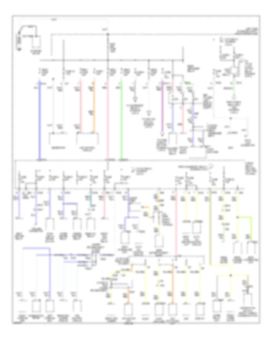 Power Distribution Wiring Diagram 1 of 4 for Subaru Tribeca Limited 2012