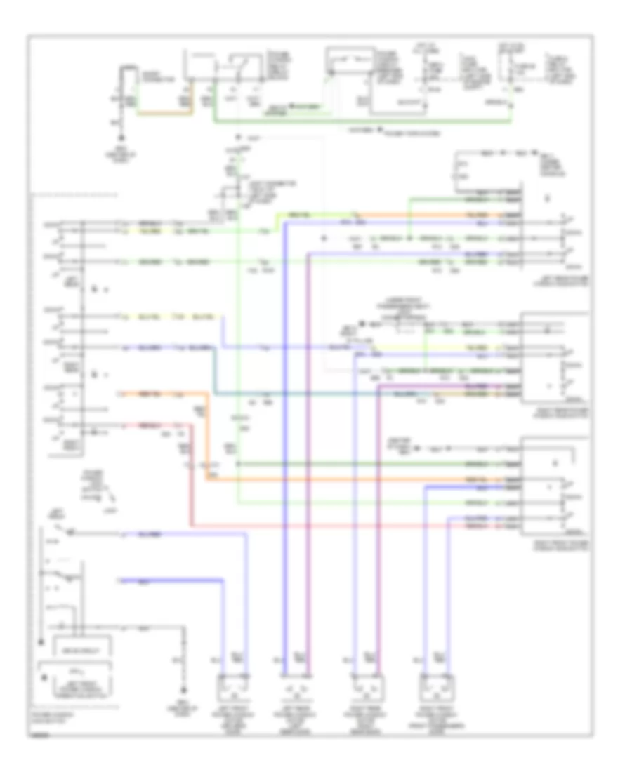 Power Windows Wiring Diagram for Subaru Tribeca Limited 2012