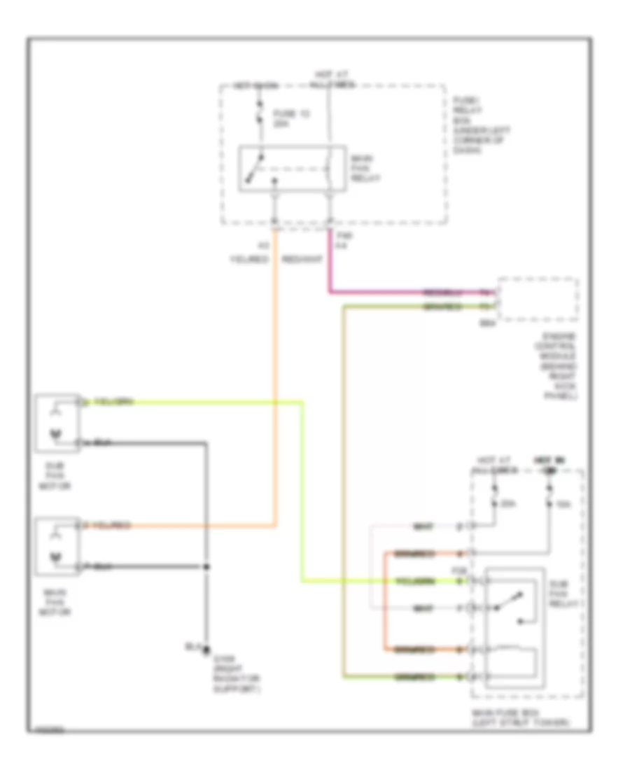 Cooling Fan Wiring Diagram with A C for Subaru Impreza 1993