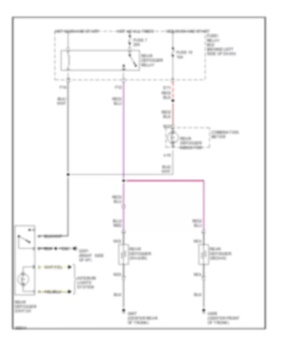 Defogger Wiring Diagram for Subaru Impreza 1993