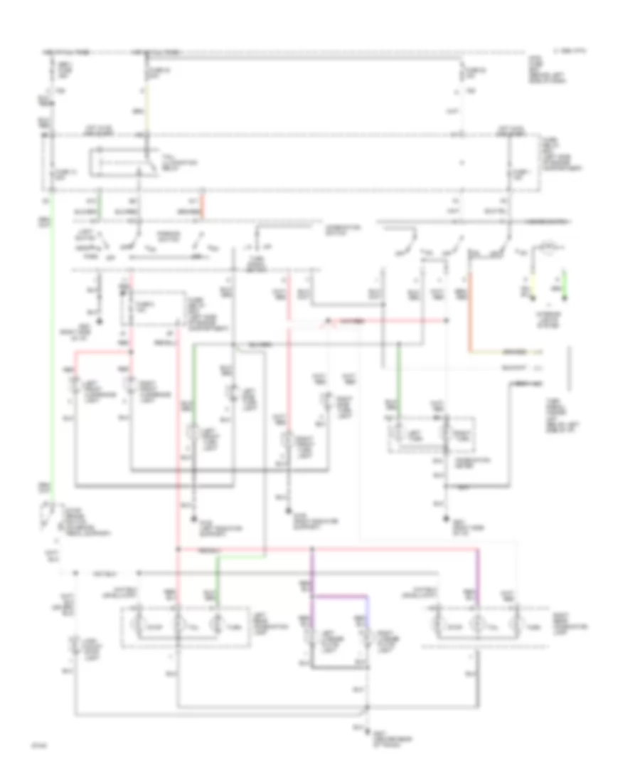 Exterior Light Wiring Diagram for Subaru Impreza 1993