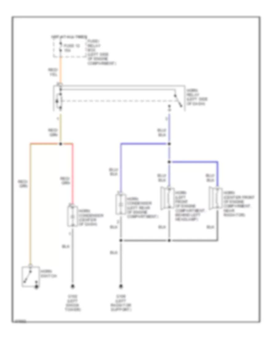 Horn Wiring Diagram for Subaru Impreza 1993