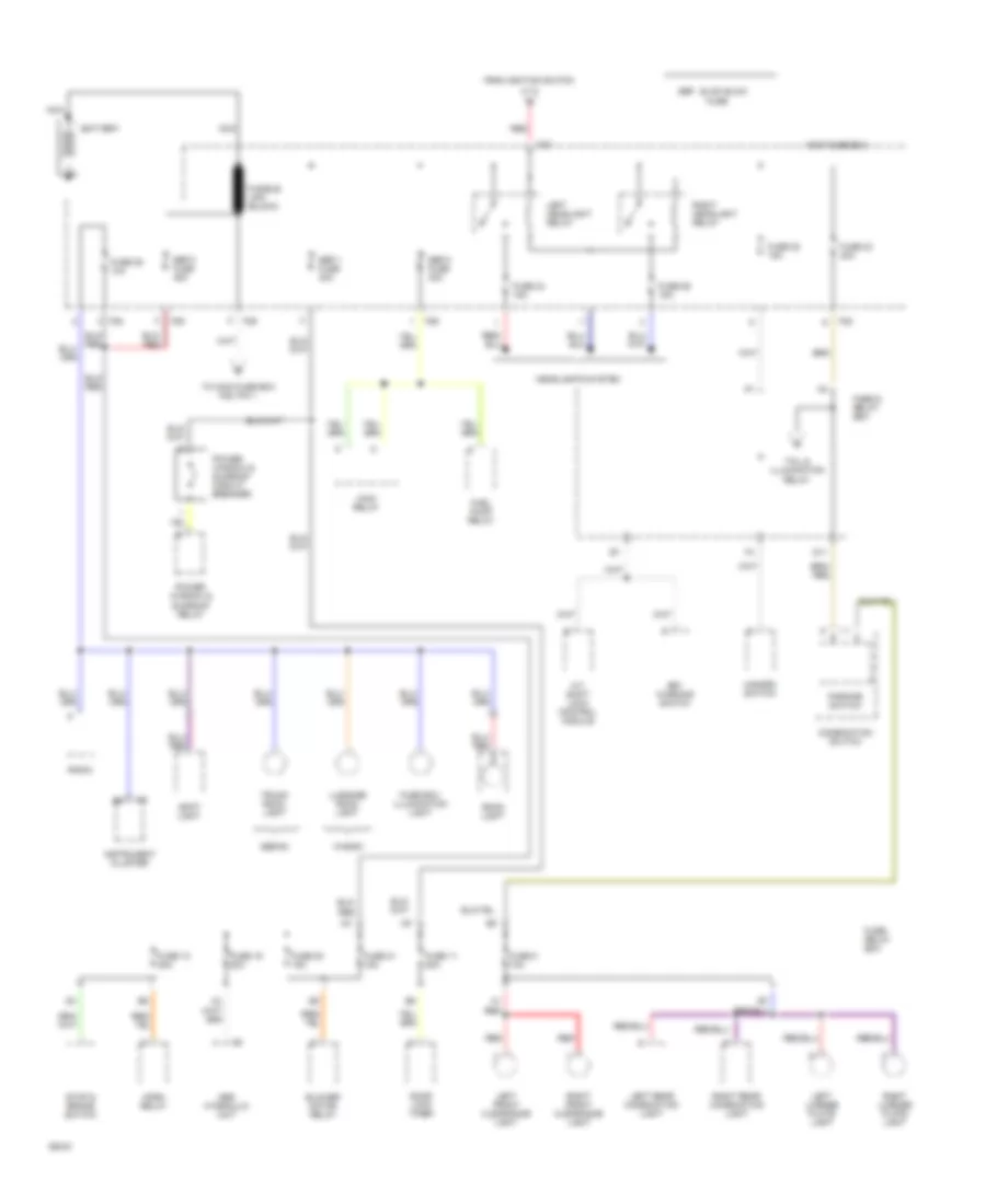 Power Distribution Wiring Diagram 1 of 3 for Subaru Impreza 1993