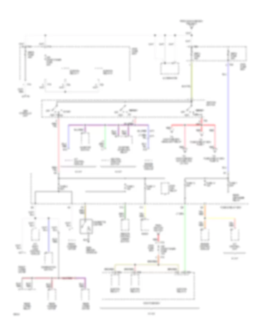 Power Distribution Wiring Diagram (2 of 3) for Subaru Impreza 1993